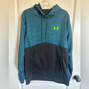 Under Armour Men's Teal and Black Hoodie